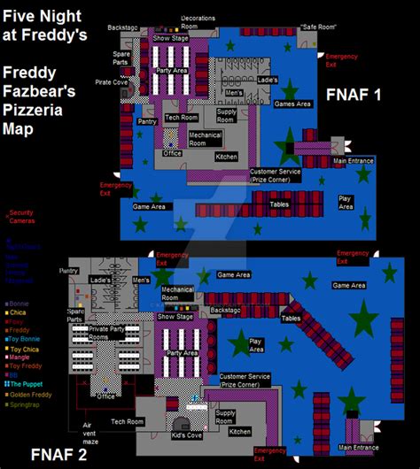 Freddy Fazbear Pizza Plex Map