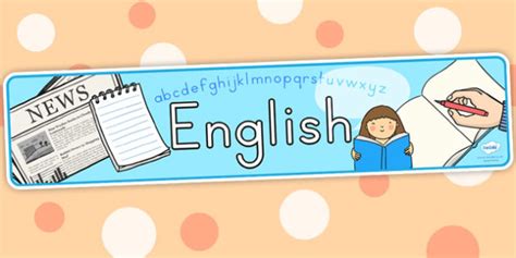 English Display Banner (teacher made)