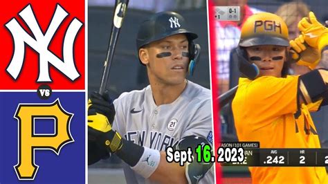 NY Yankees vs. Pirates GAME highlights September 16, 2023 - MLB ...