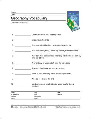 10 Worksheets That Will Teach Your Child Basic Geography Terms | Geography and Worksheets