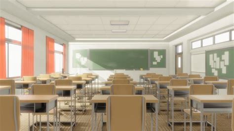 3D DDLC classroom by theHardInGame on DeviantArt | Classroom background, Anime background ...