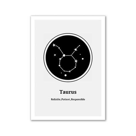 Taurus Zodiac Sign Horoscope Wall Art Poster – Aesthetic Wall Decor