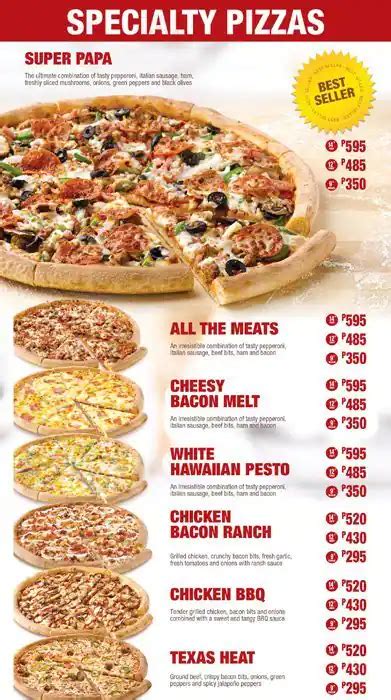 Papa John's Menu, Menu for Papa John's, Ortigas, Mandaluyong City ...