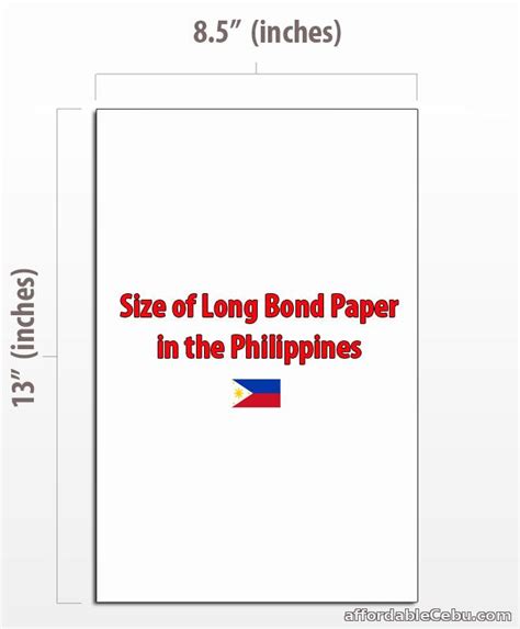 What's the Size of Long Bond Paper in Philippines? - Philippine Government 29794