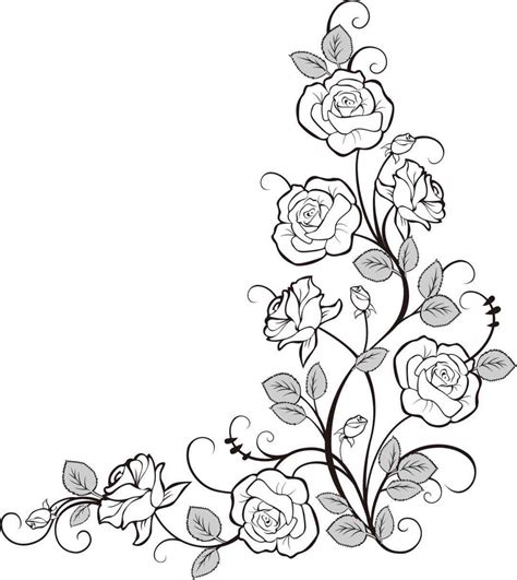 Rose Vine Drawing at GetDrawings | Free download