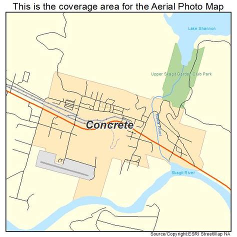 Aerial Photography Map of Concrete, WA Washington