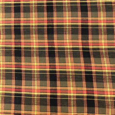 Madras Plaid Fabric (Style 15986) 100% Cotton 44/45" Wide $4.99/Yard - Fabric Wholesale Direct