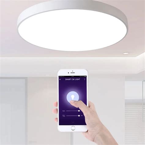 Smart LED Ceiling Light Voice Remote Control Lighting Fixture Modern ...