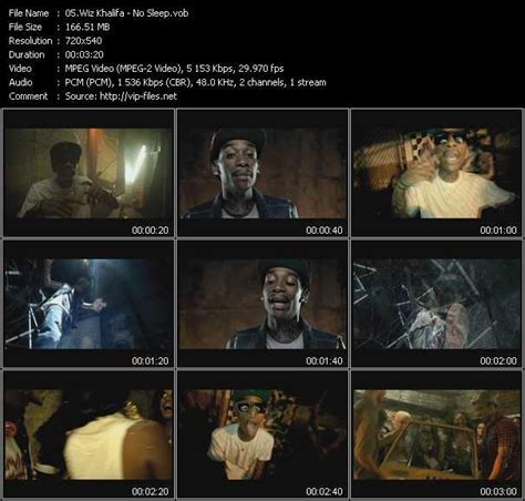 Wiz Khalifa - No Sleep - Download Music Video Clip from VOB Collection ...