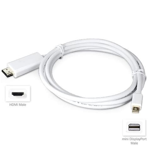 MacBook Pro 15" (2012) Cable, BoxWave [Mini DisplayPort to HDMI Cable] 70" Display Port to HDMI ...