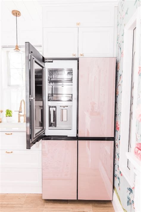 Samsung Bespoke Fridge Review | Samsung kitchen appliances, Samsung kitchen, Pink fridge