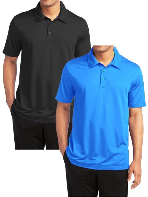 GBH - Men's Dry Fit Moisture-Wicking Polo Shirt (2-Pack) - Walmart.com - Walmart.com