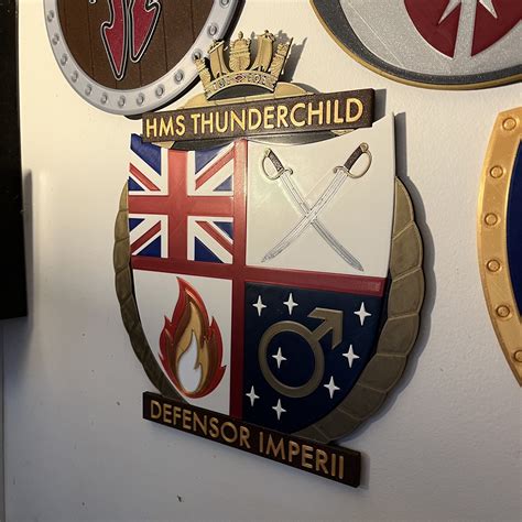 1987 HMS Thunderchild Ships Badge Wall Plaque 3D model 3D printable | CGTrader