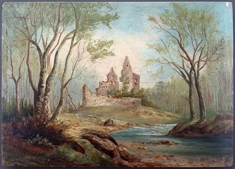 The old castle | Landscape paintings, 19th century paintings, Forest art