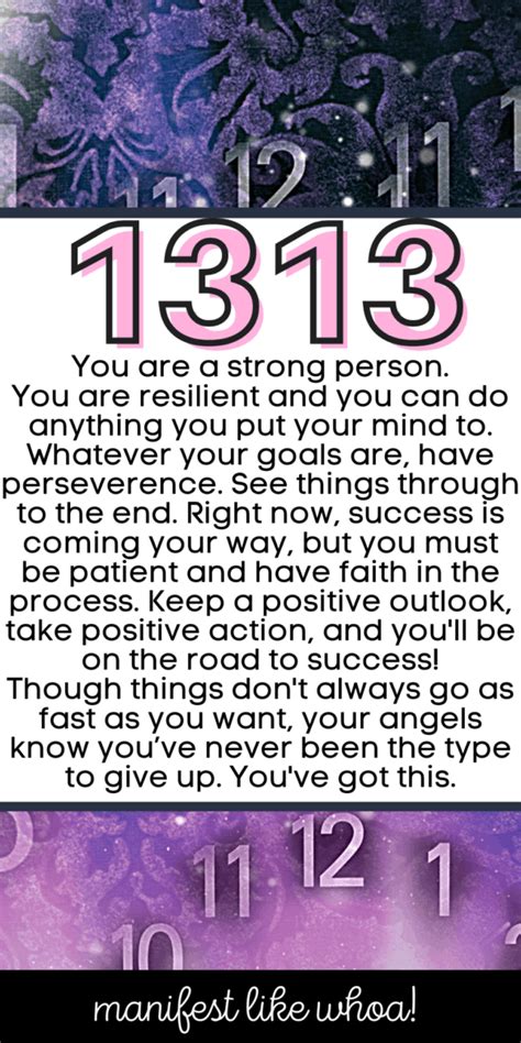 1313 Angel Number Meaning For Manifestation & Law of Attraction ...