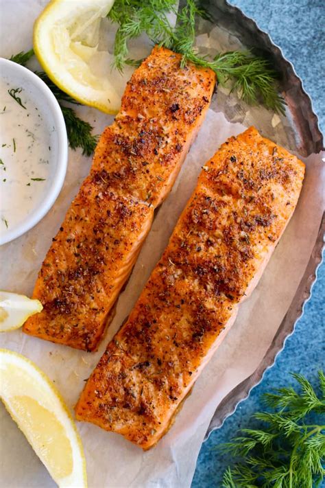 10 Minute Air Fryer Salmon | The Two Bite Club