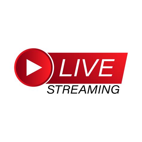 Live streaming red vector icon design for the broadcast system. Live streaming icon with red and ...