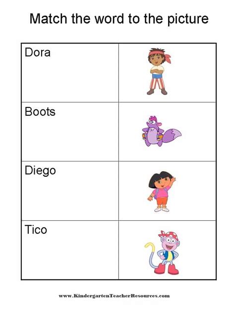 Dora the Explorer Worksheets and Activities