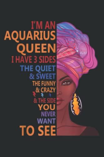 I M Aquarius Saying, Aquarius Woman Pretty: Lined Notebook: 6" x 9 ...