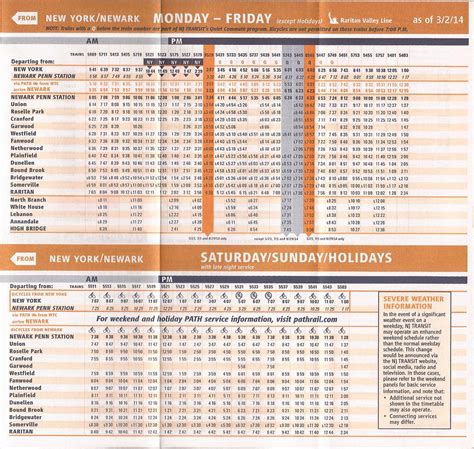 NJ Transit Raritan Valley Line timetable - March 2, 2014 | Flickr