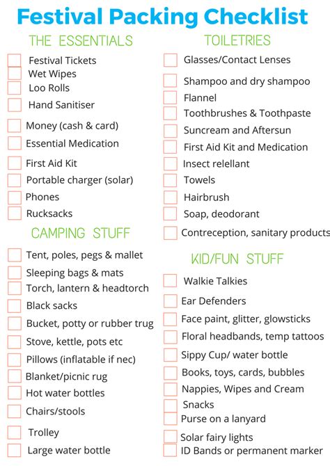 Ultimate family packing list for festivals | Mum In The Madhouse