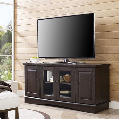 52 Inch Espresso Wood TV Stand by Walker Edison