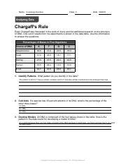 Chargaff's Rule Practice Worksheet Answer Key - Ippazio Antonucci