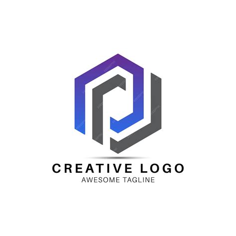 Premium Vector | Prc letter polygon shape logo design icon