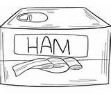 Jamón  Super Coloring sketch template