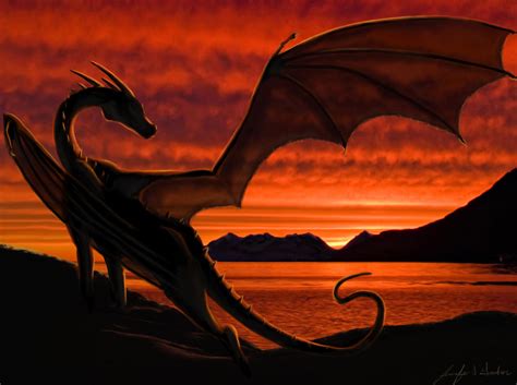 Sunset Dragon by Rose-of-Lynn on DeviantArt