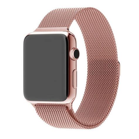 Apple Stainless Steel Magnetic Milanese Loop Watch Strap 38mm-Rose Gold - GeeWiz