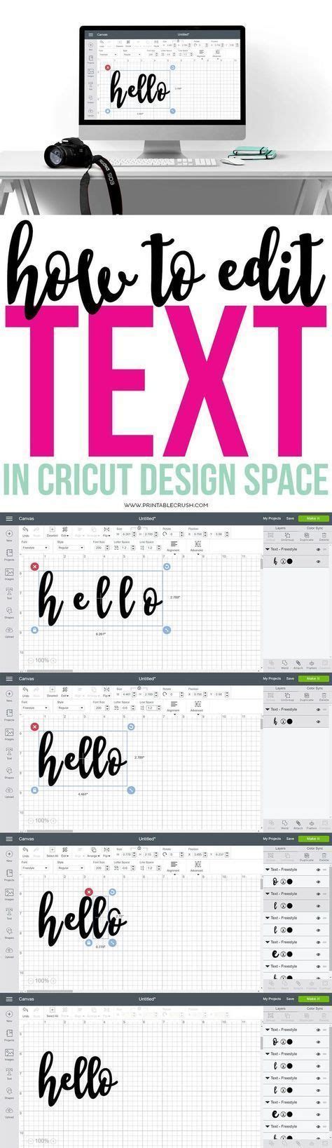 How to Edit Text in Cricut Design Space | Cricut tutorials, Cricut cuttlebug, Cricut