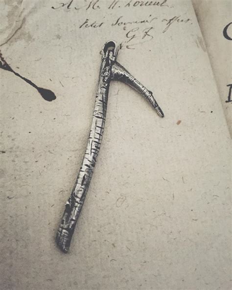 LAGUZ sterling silver rune pendant | Darkwood Jewelry