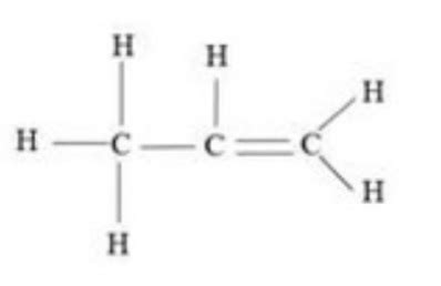 Write the structural formula of propene.