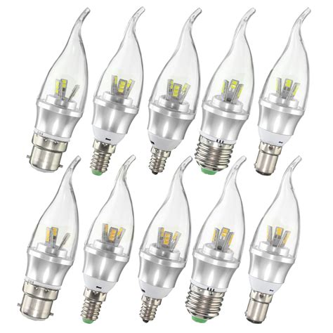 E27 E14 E12 B22 B15 3W LED Pure White Warm White 15 SMD 2835 LED Candle Light Lamp Bulb AC85 ...