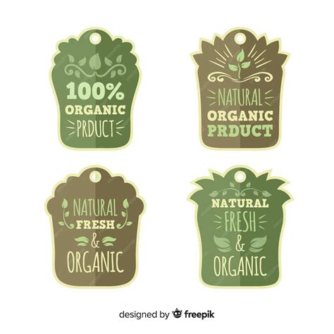 Free Vector | Organic food label collection