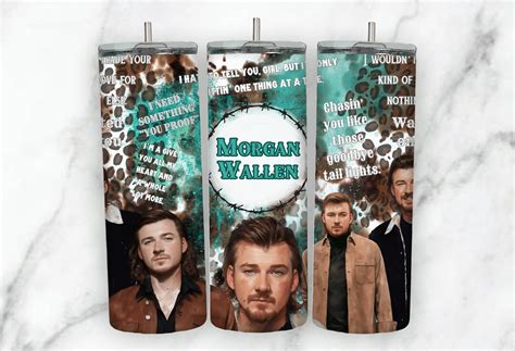 Morgan Wallen Tumbler Wrap for 20 Oz Skinny Tumbler PNG Sublimation Design Digital Download ...