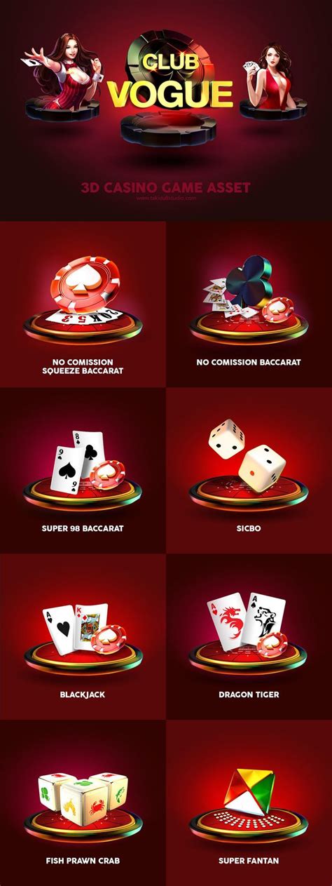 Casino Game Logo Design with Red and Green Colors