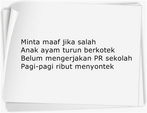 Pantun Jenaka Anak Sekolah Dasar