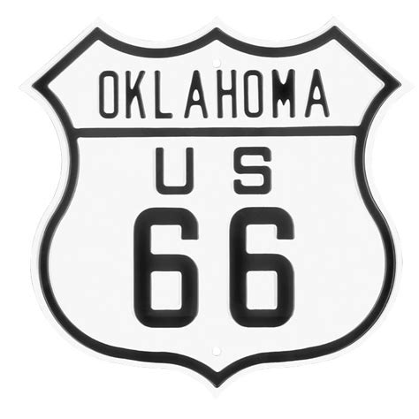 Route 66 Oklahoma – Steel Sign – Ande Rooney Sign Collection