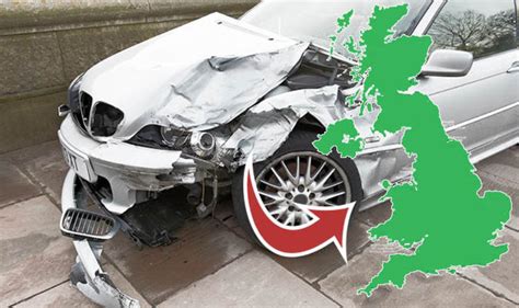 Car crash hotspots UK - most dangerous areas for collisions revealed ...