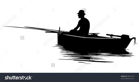 Fisherman in a boat silhouette | Boat silhouette, Silhouette painting ...