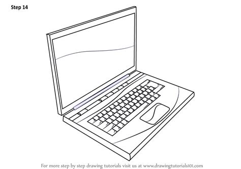 How to Draw a Laptop (Computers) Step by Step | DrawingTutorials101.com