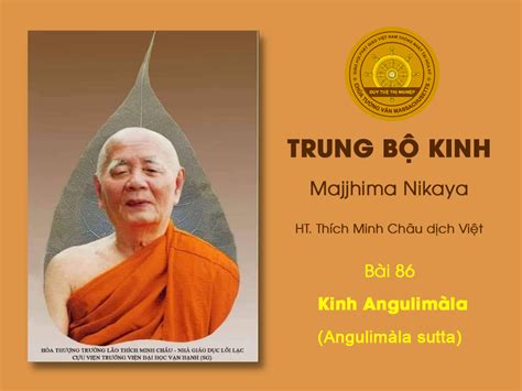 Kinh Trung Bộ 86 - Kinh Angulimàla (Angulimàla sutta)