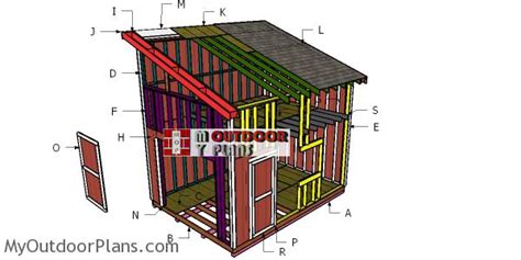 12x16 Lean to Shed with Loft Roof Plans | MyOutdoorPlans