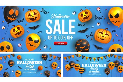 Halloween Party Banner template | Illustrations ~ Creative Market