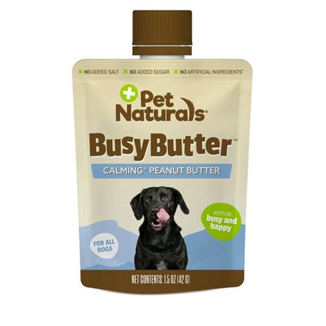 Pet Naturals Busybutter Calming Peanut Butter for Dogs, Stress and Anxiety Support, 1.5 oz ...