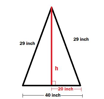 Find the length of the altitude of an isosceles triangle that is drawn to the base if the sides ...