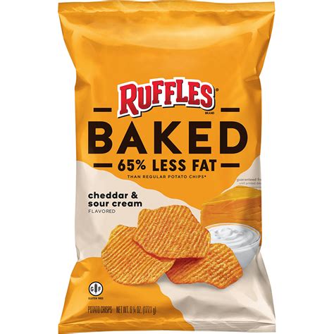 RUFFLES® Baked Cheddar & Sour Cream Flavored Potato Crisps | FritoLay