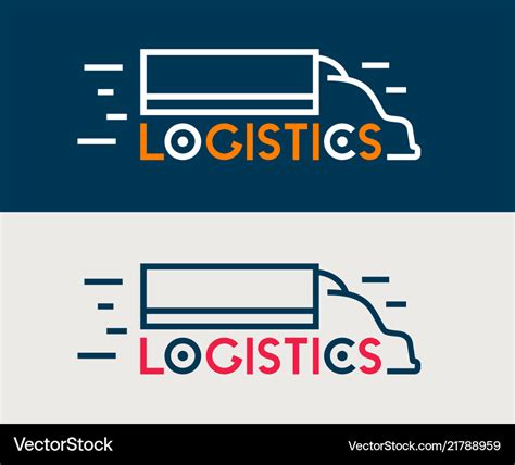 Logistics icon company business logo truck Vector Image